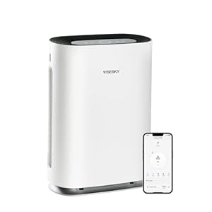 HEPA Air Purifier -Removes Dust, Smoke, Pets Odor | Smart Alexa Air Cleaner for Home Bedroom | Large Rooms up to 1241 sq. ft | Quiet Auto Sleep Mode | Small Size, WS310A White