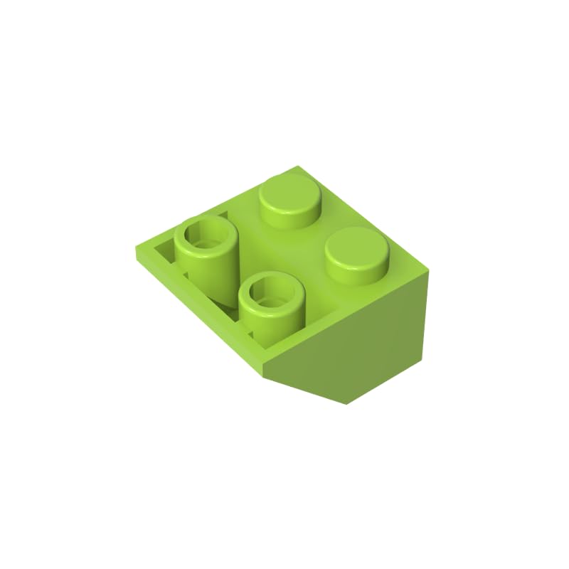 Gobricks 3660 Slope Brick 2x2 45° Inverted Slope 50 Pieces GDS-599 Compatible with Lego Building Blocks Color:Lime