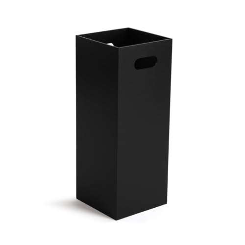 Versa Paragüero Negro Basic, Estilo Minimalista, 53x21x21 cm, Madera MDF, Negro