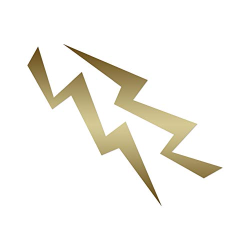 Image of Lightning Bolt - Vinyl Decal Sticker - 4.5 inch x 3.75 inch - Gold