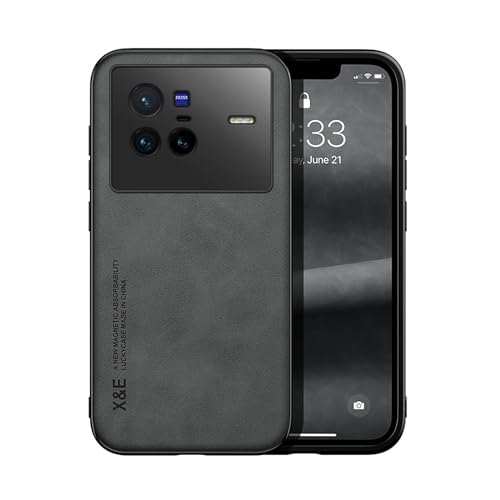 Lucyliy Funda para Vivo X80 Case Carcasa Tacto Agradable a la Piel, magnetismo Incorporado, protección contra caídas Dark Grey
