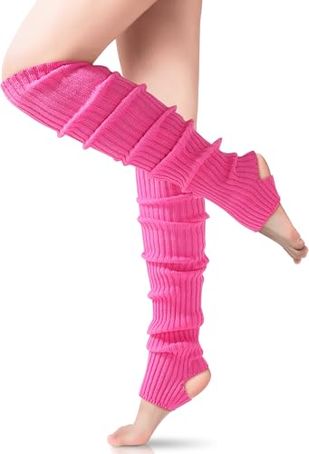 Image of Pleneal Leg Warmers for Women - Fashion Warm Ribbed Knit Leg Warmers 80s Accessories for Party Sports Yoga Dance