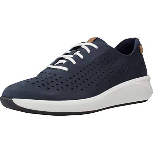Clarks Calzado Deportivo Mujer UN Rio Tie Navy Nubuck para Mujer Azul 39.5 EU