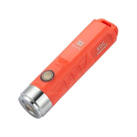 RovyVon Aurora A1 USB-C EDC Torch 650 Lumens Super Bright Outdoor Mini Keychain Rechargeable Torch(Orange) Cover