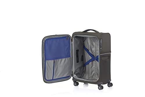 Image of Samsonite 73H 55 cms Nylon Spinner Softsided Cabin Luggage | Trolley Bag For Men Women, Platin Grey