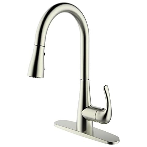 RUNFINE Patented Design Kitchen Faucets, Brass Interior Kitchen Faucet with Pull Down Sprayer,High Arc Single Handle Sink Faucets 1 or 3 Hole,Faucet for Kitchen Cover