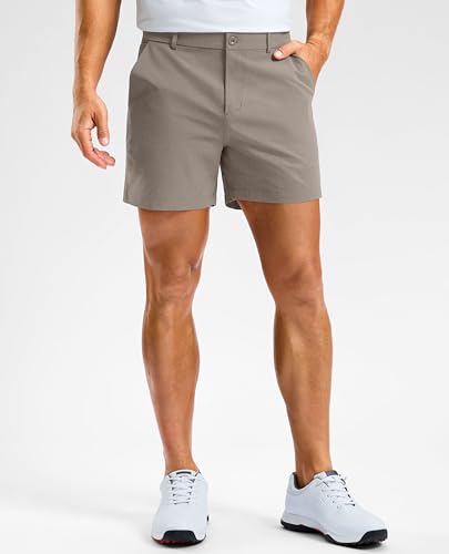 Image of Soothfeel Men's Casual Shorts 5 /7 /9 Inch Golf Dress Shorts for Men Flat Front Work Lightweight Quick Dry with 4 Pockets