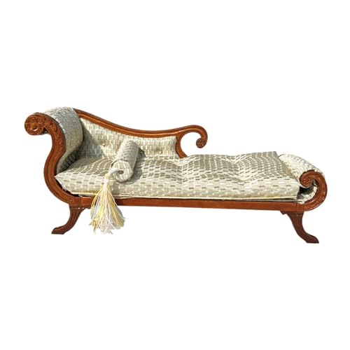 Fauteuil en bois 1/12 pour créer un salon de poupée réaliste