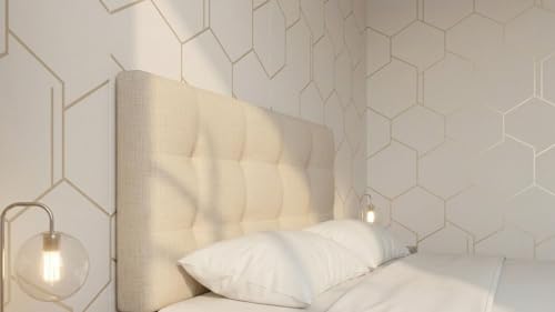 Reviews de Cabeceros , tabla con los diez mejores. 40 FOBI Cabecera FORNITURE Desing, Matrimonial Tapizada en Lino Beige, Diseño Moderno y Elegante, Respaldo Acolchado para Cama, Fácil Instalación en Pared, Ideal para Recámara,...
