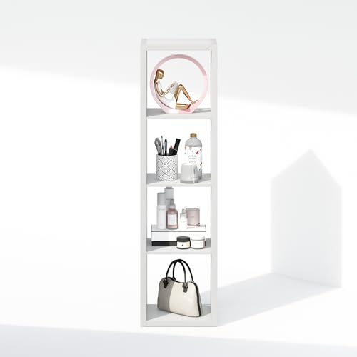 Image of Furinno Cubic Extra Thick 4-Cube Closet Organizers and Storage, White | 14.6 x 16 x 58 in, Vertical Open Shelf Closet Storage, Closet Organizer, for Wardrobe, Bedroom, Living Room