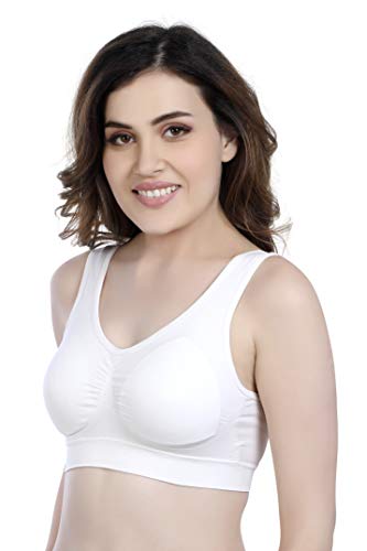 Image of Plumbury Women's Nylon Lightly Padded Wire Free Sports Bra