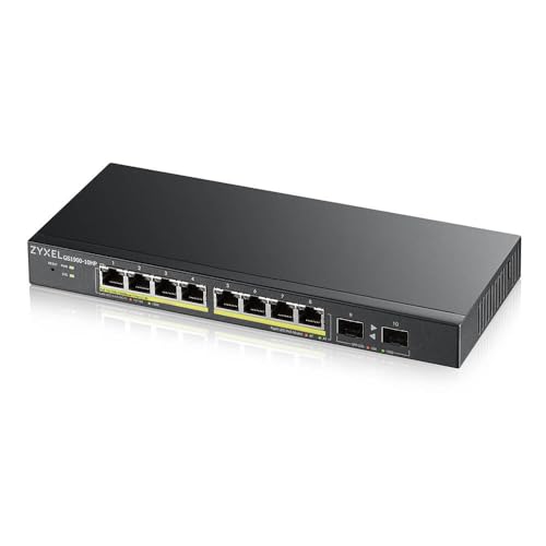 Zyxel Switch Gigabit 48 ports | Gestion intelligente | Montage en rack avec 2 ports SFP | VLAN, IGMP, QoS | Garantie à vie [GS1900-48]