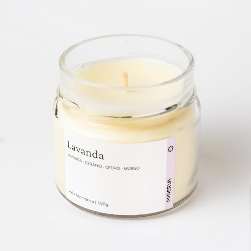 MINERVA - Vela Aromatica Perfumada Aromatizada Aroma LAVANDA - 150g