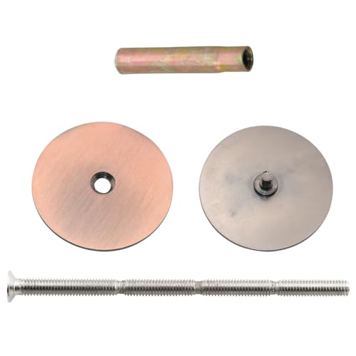 ZZHXSM Alloy Door Hole Cover Plate 50mm Diameter Anti Theft Wooden Door Knob Hole Cover Decorative Hole Cover Anti Pry Deadbolt Cover Plate Includes Screws Red Antique Bronze