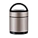 OMVOVSO Fiasco Cibo Thermos, Thermos in Acciaio Inox Alimentare Isolato Un Vuoto Fiambrera Prova della Perdita di Grande capacità Outdoor School Ufficio Nero,Grigio,S