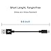 Short USB Cables (4pack 9.8in/25cm) -Black Nylon Braided Fast Charging Syncing Cables, Power Cords Compatible with iPhone11,Xs,X,Xr,8 Plus,7,6,SE,5S,iPad Air,Pro,Mini,iPod Touch,Charging Station