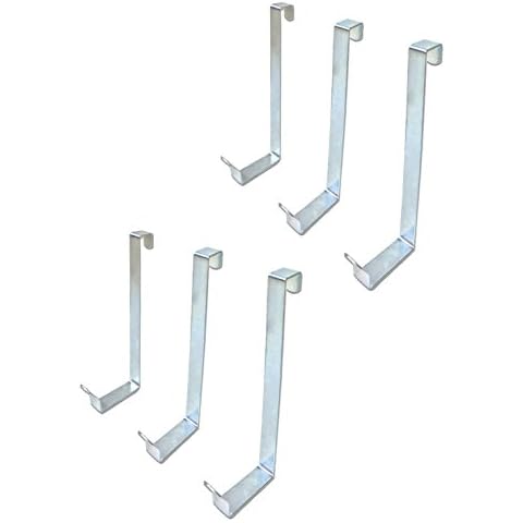 COMPONO 6 Pack Over The Door Metal Hook for Clothes, Towels, and General Organizers Cover