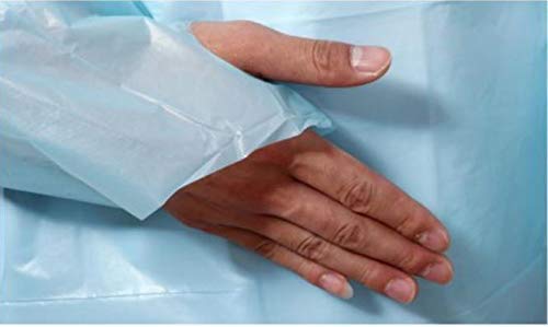 25 X Einzelverpackung Einweg CPE Ganzkörper Kittel Schutzkittel Wasserdicht Blau Size XL 100 * 138cm 50g/pc