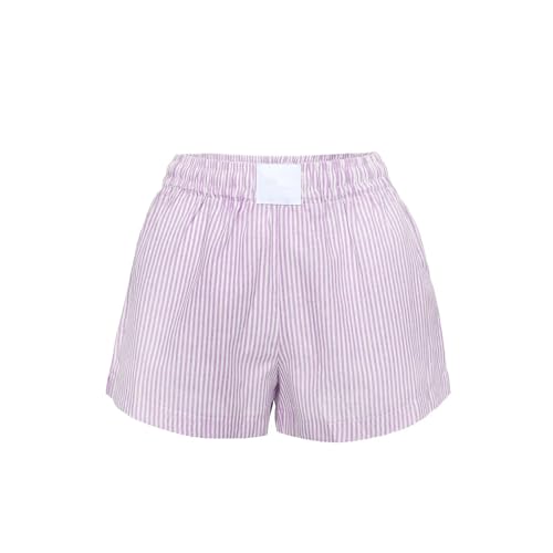 Image of Y2k Women Gingham Boxer Shorts Low Rise Micro Pajamas PJ Sleep Short Pants Plaid Sleepwear Sleeping Lounge Bottoms