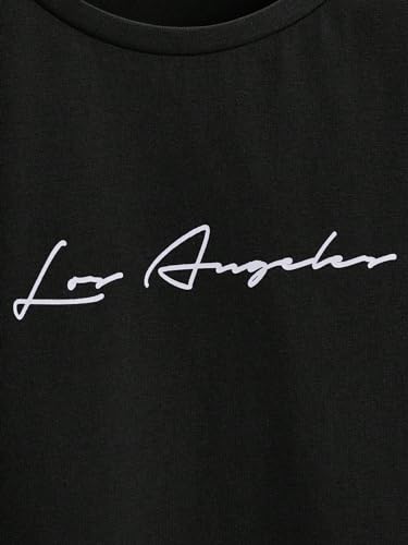 Floerns Boy's Slogan Print Round Neck Casual Short Sleeve Tee Shirt3