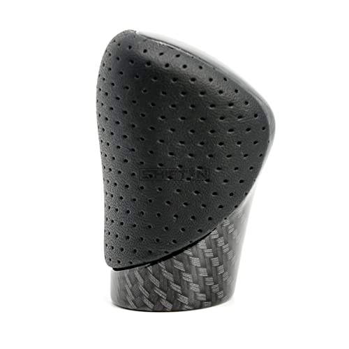 SHIFTIN Gear Shift Knob Shifter for Lexus ES GS GX NX RC RX 200t 300 350 3450h 450hL 350L (Punch Black Leather/Carbon Pattern)