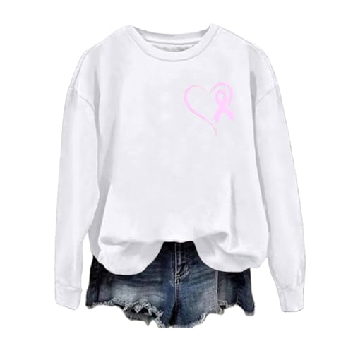 Sweat-shirt col rond Octobre Rose, vêtement doux idéal pour le quotidien