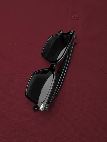 Men's Classic Long Sleeve Polo Shirts Casual Lightweight Solid Golf Shirts with Pocket4