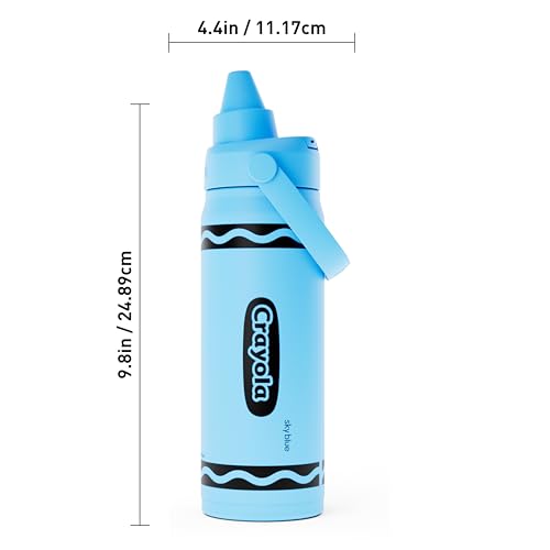 Image of CamelBak Crayola Chug Insulated Stainless Steel Water Bottle, Cold Retention Design with Spill Resistant Chug Lid for Everyday Hydration, 16oz, Sky Blue