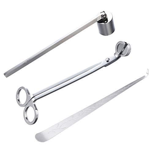 Conjunto de 3 peças de cortador de vela Healifty com cortador de vela, cortador de pavio e velas de