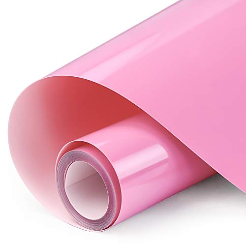 ARHIKY HTV 12IN x 5FT Roll - Iron On Heat Transfer Vinyl (Pink)