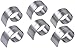 Messe mit günstig Kaufen-Serviettenringe mit Schlitz, 6er-Set aus rostfreiem Edelstahl Durchmesser 4,2-6-5 cm, Breite 1,8-3,6 cm