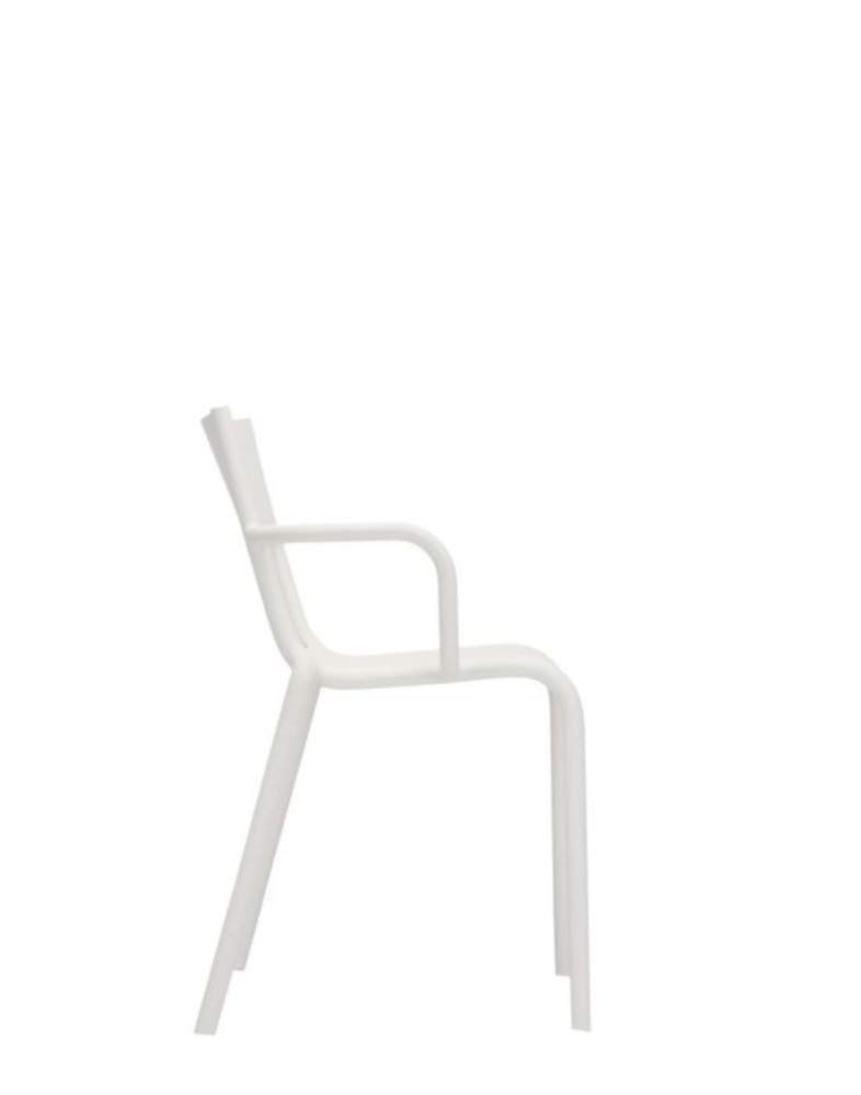 Kartell Chaise à accoudoirs en polypropylène teinté Blanc Philippe Starck