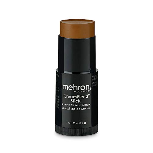 Image of Mehron Makeup CreamBlend Stick | Face Paint, Body Paint, & Foundation Cream Makeup | Body Paint Stick Perfect for Halloween .75 oz (21 g) (Dark 1)
