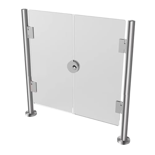 YJEUZCD Indoor Automatic Closing Door, Supermarket Entrance Safety Gate, Office Building Metal Universal Swing Gate Guardrail, Library Barricade(39.4x27.6 in/1x0.7 m)