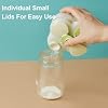 Formula Dispenser No-Spill with Four Compartment, Infant Milk Powder Dispenser Portable On The Go, Kids Snack Formula Containers for Travel Hold Outdoor, Green