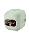 COMFEE' Mini Rice Cooker 4 Cups Cooked/2 Cups Uncooked, Portable Non-Stick rice maker, 24 hours Timer Delay, 6 Functions, Fast Cooker, Brown Rice, Oatmeal, Sage Green Color