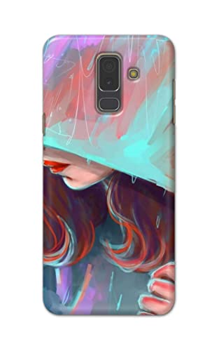 Image of PRINTFIDAA Pretty Woman Under The Umbrella Painting Printed Designer Hard Case for Samsung Galaxy A6 Plus (2018) (6.0 inch) / Samsung J8 (2018), J810F / DS Back Cover -(e) RPM1007