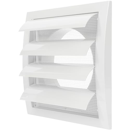 Ø125mm 190x190 mm Weiß Dunstabzugshaube mit eingebautem Schädlingsschutz, Weiß/Grau/Braun/Schwarz, Lüftungsschlitzabdeckung, HVAC-Abluftkanalabdeckung, Auspuffkappe Ø125mm 190x190 mm Weiß Dunstabzugshaube mit eingebautem Schädlingsschutz, Weiß/Grau/Braun/Schwarz, Lüftungsschlitzabdeckung, HVAC-Abluftkanalabdeckung, Auspuffkappe