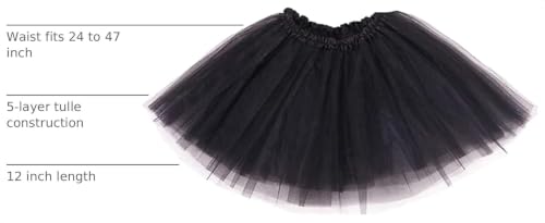 Image of XINXIYAN Tutu for Girls Womens Skirt 5 Layers Mardi Gras Outfit Halloween Costume Dress Party Favor