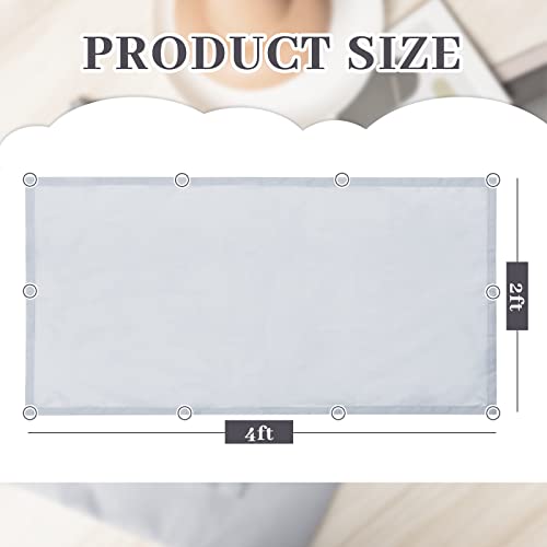 Image of Hortsun Pack of 2 Fluorescent Light Covers 4 x 2 Feet Magnetic Ceiling Light Cover Room Supplies for Home Office(Pure Gray)