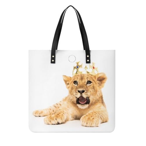 Sac à main shopper lion mignon - Le grand tote bag pour tout ranger