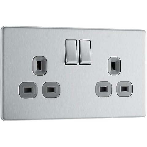 BG Electrical Double Switched Power Socket Cover