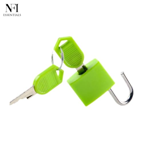 Image of NFI essentials Set of 12 Suitcase Locks, Multicolor Luggage Padlocks Set, Lock with Keys, Small Luggage Locks, Mini Locker, Zipper Lock, Tiny 23mm for School Gym Backpack