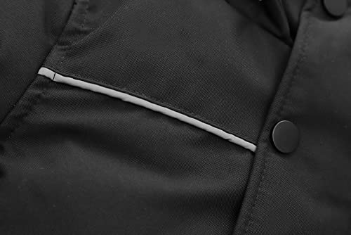 Fewlby Enfant Combinaison de Ski Combinaisons de Neige Bébé Hiver Barboteuses à Capuche Épais Tenues d'hiver/Noir 4-5 Ans – vue 6
