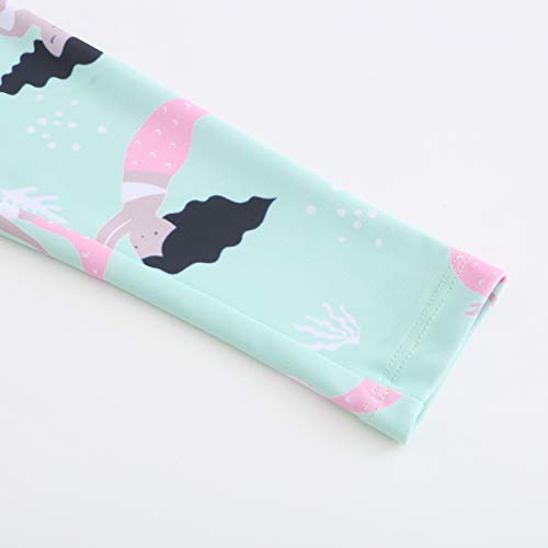 Baby Girls Long Sleeve Bathing Suits One Piece Swimsuits for Kids Sun Protection Rash Guard Swim Shirts4