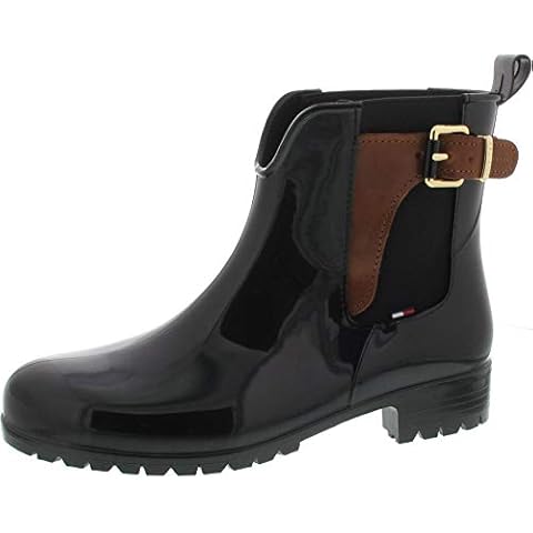 Tommy Hilfiger Damen Gummistiefel O1285Xley 2Z2, Black-Winter Cognac Cover
