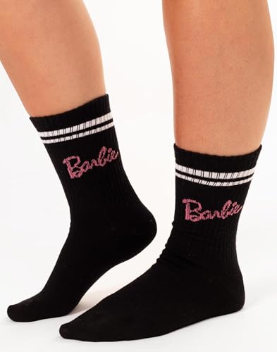Barbie Socks 3 Pack Womens Ladies Pink Grey Black Doll Clothes 6.5 US-9.5 US4