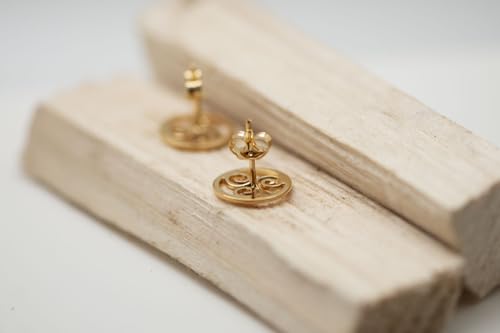 Boucles d'oreilles Triskel en plaqué or 18k durable 3 microns