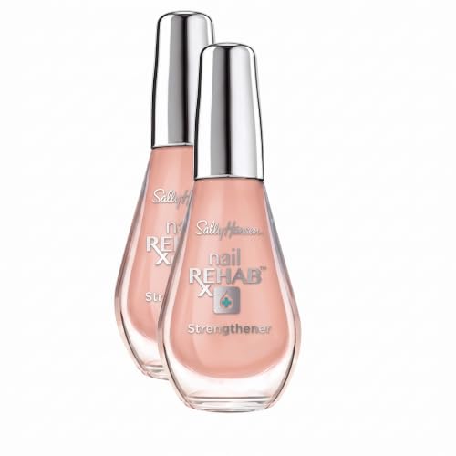 Sally Hansen Treatment Nail Rehab 41054, Nail Strengthener, Nail Hardener 0.33 Oz, Nail Growth Serum, Nail Strengthening Polish, Protection for Damaged Nails, Visibly Healthy Nails, (Pack of 2)