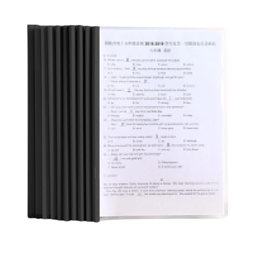 A4 Cubierta De Encuadernación De Informes, Deslizante Encuadernador, Cubiertas De Informe A4, 10 Piezas Cubiertas De Informes Con Barra Deslizante, Plástico Carpeta De Archivos Con Barra Deslizante